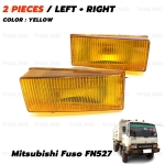 ชุด ไฟหรี่ในกันชน ข้างซ้าย+ขวา 24V 2 ชิ้น ฝาเหลือง สำหรับ Mitsubishi Fuso Fuso FN527 FV87 FM 850 Truck ปี 1986-1994